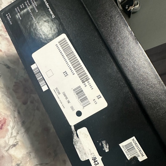 Alexander Wang Black Strap Wedges with Rhinestones - Picture 5 of 6